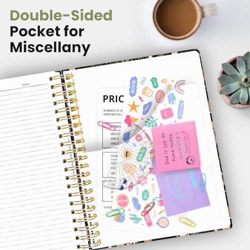 Large Spiral Lined Notebook for Work with Dividers & Tabs, 8.5"x11" Hardcover 5 Subject Notebook, College Ruled, 280 Pages, Mushroom - color: B - Mushroom