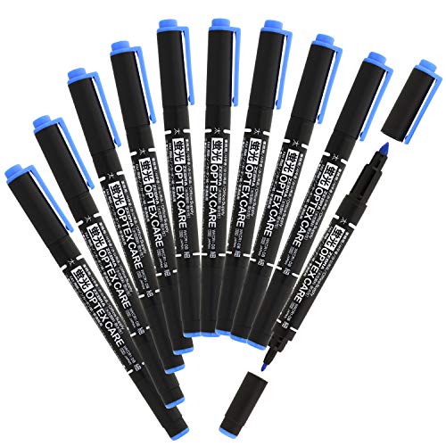 Zebra Highlighter Optex Care Dark Blue 10 Pack B-WKCR1-DB - color: Dark Blue 10pcs