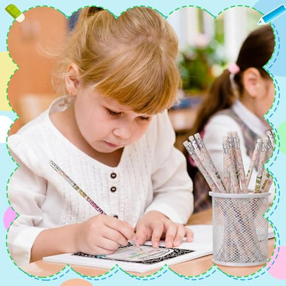 Tenceur 24 Set/48 Pcs Back to School 1st Graders Pencils and Cards Set, First Grade Motivational Wooden Pencil with Erasers, Composition Book Greeting Note for Student Classroom Reward Gift - style: 1st Graders