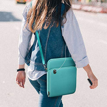 FINTIE 11 Inch Tablet Sleeve Case, Briefcase Shoulder Bag for 11" iPad (A16) 2025, Air M3 M2 2025/2024, 10.9" iPad 10th Gen, 10.9" Air 5/4, Galaxy Tab, Aqua Green - color: Aqua Green