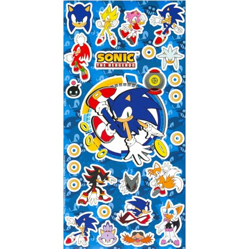 Sonic The Hedgehog Water Bottle Bundle - Video Game School Supplies Set with 20 Oz Drinking Cup, Stickers, More | Sonic Water Bottle for Kids, Boys, Girls