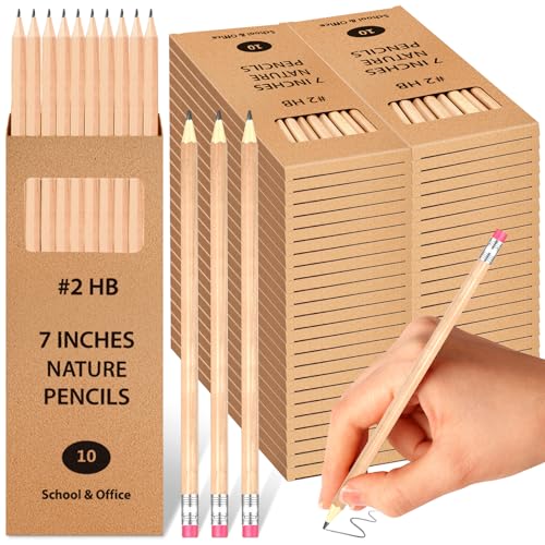 Geyoga 50 Boxes Woodcased Classroom #2 HB Pencils with Erasers 500 Count Pre-sharpened Number 2 Pencils for School Teacher Office Supplies, Writing, Drawing and Sketching Back to School Gifts (Wood) - color: Wood