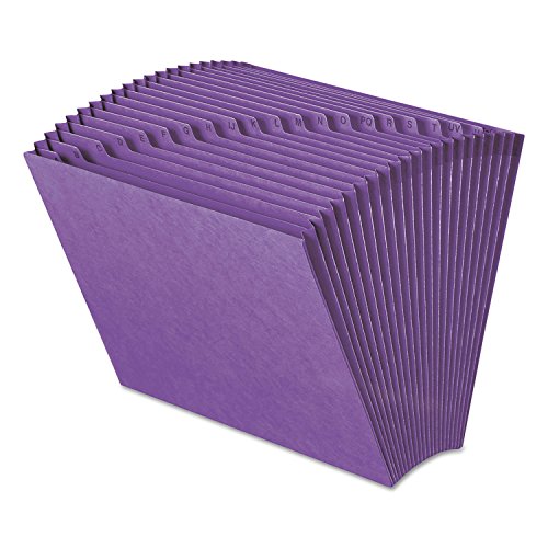 Smead Colored Expanding File, Alphabetic (A-Z), 21 Pockets, Letter Size, Purple (70721) - color: Purple, size: Letter