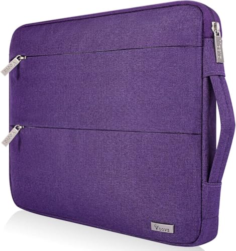 Voova 14 15 Inch Laptop Sleeve Case, Waterproof Computer Bag Cover Compatible with MacBook Air 15 M2/M3/M4 2022-2025, MacBook Pro 15, Hp chromebook 14, 14-15” Dell Lenovo Acer Asus, Purple - color: Purple, size: 14-15 Inch