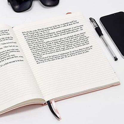 B5 College Ruled Notebooks - 2 Pack B5 Large Journal Notebooks with 376 Numbered Pages,100gsm Thick Lined Paper,Soft PU Leather Cover,7.6 X 10 inch(PINK) - color: Pink