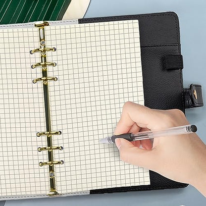 6 Ring Binder Refill,2023 A6 Grid Square Refill for Filofax/Personal Journal,Personal Size, 45sheets/90pages, 100Gsm Quality, Harphia (A6 3.74 x 6.77'',Gridsquare) - color: Grid Square, size: A6