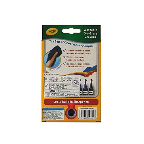 3 Pack of 8 Crayola Dry-Erase Crayons bundled by Maven Gifts