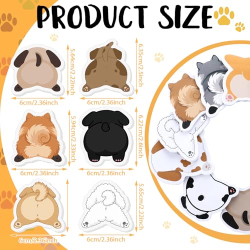 Yinder 24 Pads Cute Sticky Notes Fun Kawaii Dog Sticky Notes Pads Bulk Cartoon Memo Self Adhesive Gift for Valentines Veterinary Office School Tab Party Supplies - style: Cute Dog
