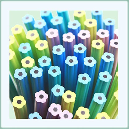 Flower Shaped HB Pencils for Kids, Cute School Supplies, 12 Count | Unique Petal-Like Shavings Design, Encourages Creative Learning, Classroom Prizes, Birthday Gifts, Party Favors - style: Flower Pencils