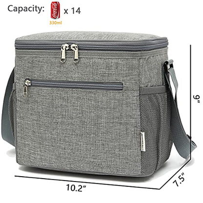 GYEUKHAM Insulated Lunch Bag for Adult/Women/Men, Reusable Large Lunch Box Cooler Soft Leakproof Tote, Thermal Meal Prep Lunch Pail with Adjustable Shoulder Strap for Picnic/School/Travel/Office,Grey - color: Gray