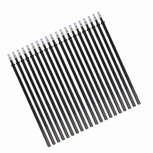 ZJchao Erasable Pens, Pen Refills Erasable Gel Pens Blue Ink Gel Ink Pen Refills with Fine Point 0.5mm Replacement for Office School Writing (20pcs) - color: Black, size: 20pcs