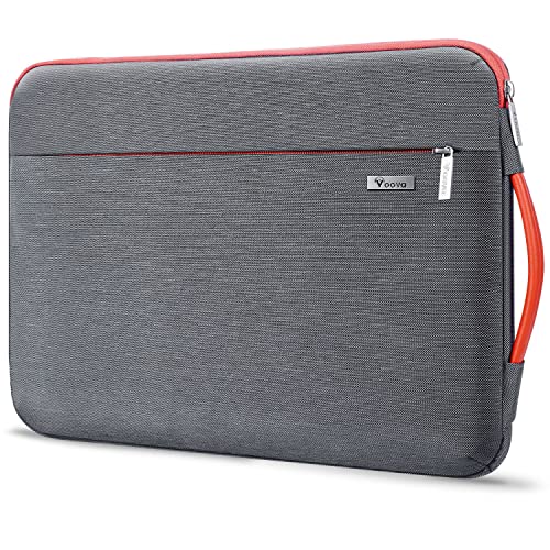 Voova Laptop Sleeve Case 14 15 Inch with Handle, 360° Protective Waterproof Slim Computer Bag Cover Compatible with MacBook Air 15 M2/M3/M4 2024-2025, MacBook Pro 14, Hp Chromebook 14, Grey - color: Grey, size: 14-15 Inch