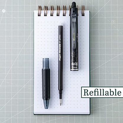 Pilot, FriXion Ball Gel Ink Refills for Erasable Pens, Fine Point 0.7 mm, Erasable Pen Refills, Pack of 12, Black