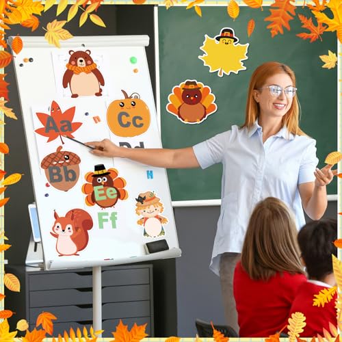 Zhanmai 1200 Pcs Thanksgiving Fall Sticky Notes Bulks Thanksgiving Memo Notepads Turkey Pumpkin Squirrel Maple Leaf Sticky Notes Fall Self-Stick Pads Autumn Gifts - style: Fall Style
