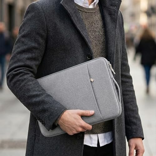 13 Inch Laptop Sleeve Case for MacBook Neo 13'' | Protective with Adjustable Handle Carrying Canvas Bag Accessories for Students Home Office (Gray) - color: Gray