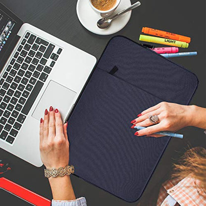 17-17.3 Inch Laptop Sleeve Bag for HP Pavilion 17.3/HP Envy 17.3, Dell Inspiron 17, LG Gram 17.3, Lenovo Ideapad 17.3, MSI GS75/MSI GE75 17.3, Acer Asus and Most 17-17.3 Inch Laptops - color: Navy Blue
