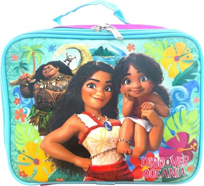 Disney Licensed Kid's Insulated Lunch Box (Moana Pink-Blue) - color: Moana Pink-Blue
