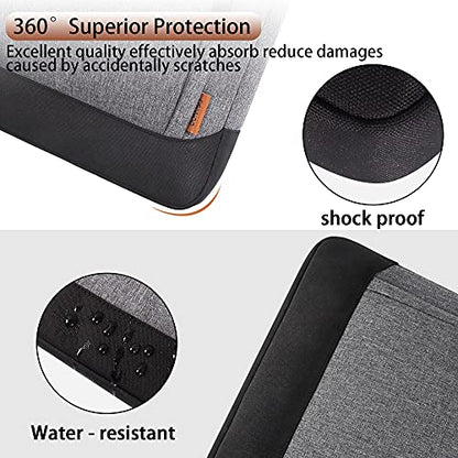 DOMISO 15-15.6 Inch Laptop Bag Business Briefcase Laptop Case Compatible with Lenovo 15.6" Ideapad 330/16" MacBook Pro/HP EliteBook 850 G3/Envy x360 15/Latitude 3580/Acer Chromebook/Asus,Grey - color: Grey / Black, size: 15 - 15.6 Inch