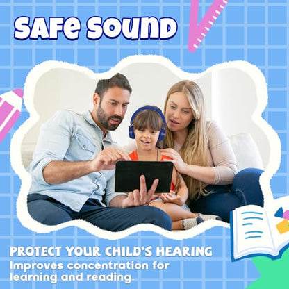ONTA Kids Headphones for Boys Girls - Child Student Headset Wired Toddler Earphones School Teen on Ear for Ipad | Computer | Smart Phone | Amazon Fire Tablet | Laptop | Plane Travel Game, Dark Blue - color: Darkblue
