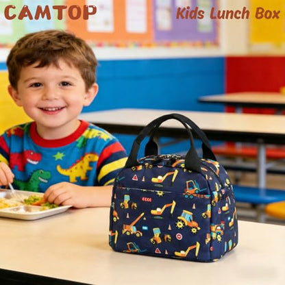 CAMTOP Boys Lunch Box Kids Insulated Lunch Bag Kids Cute Lunchbox for Boys Loncheras Para Niños - color: Truck