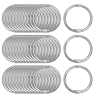 Antner 1.5 Inch (48 Pack) Loose Leaf Binder Rings, Nickel Plated Metal Book Rings Binding Rings Keychain Key Rings Index Card Rings Flashcard Rings Paper Rings for Office School Home - size: 1.5 Inch-48 Pieces
