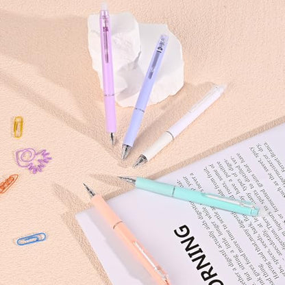 Temiary 10 Pcs Retractable Erasable Gel Pens, Fine Point 0.5 mm, Make Mistakes Disappear, Smooth Writing Gel Pen with Eraser for Journaling Note Taking Marking Planner Crossword Puzzles (Black Ink) - color: Black Ink