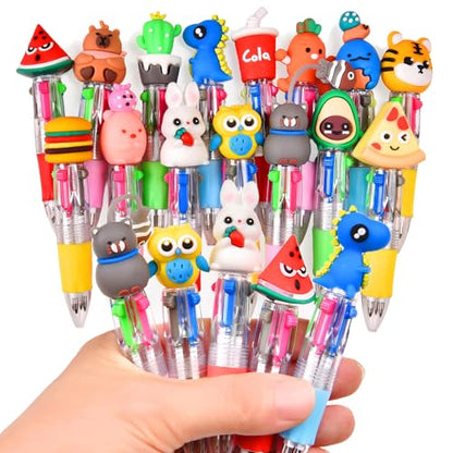 15Pcs Mini Multicolor Pens in One 4-in-1, Cute Pens Bulk for Party Favors and Birthdays, Delightful Ballpoint Pen Gifts Classroom Prizes (15pcs) - style: 15pcs