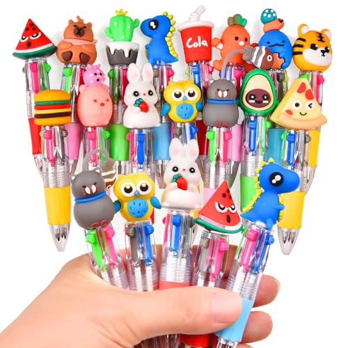 15Pcs Mini Multicolor Pens in One 4-in-1, Cute Pens Bulk for Party Favors and Birthdays, Delightful Ballpoint Pen Gifts Classroom Prizes (15pcs) - style: 15pcs