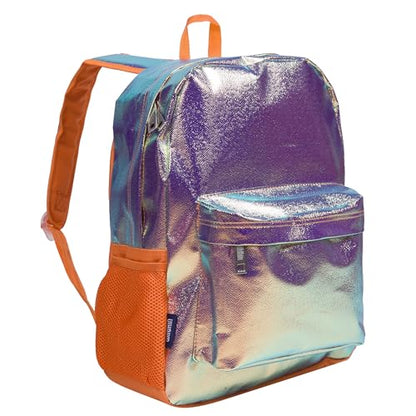 Wildkin 16-inch Kids Backpack – Durable, Padded & Spacious School Bag for Boys & Girls - Orange Shimmer - color: Orange Shimmer