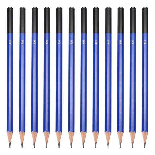 PATIKIL 4H Drawing Pencils for Sketching, 12PCS Sketch Pencils for Drawing Art Pencils Graphite Wood Pre-sharpened for Drawing Sketching Artists, 4H Pencils - size: 1 Count (Pack of 1), style: 4H