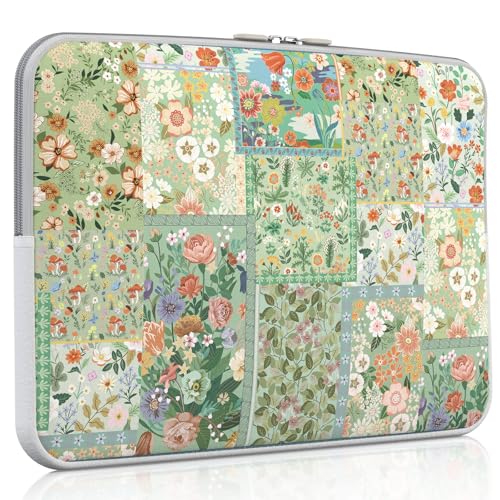 iCasso Laptop case 13 inch for MacBook Air 13-13.6 inch,Aesthetic Laptop Sleeve for MacBook Neo/Pro 13 inch, Slim Protective Travel Carrying Case Sleeve for 13 inch Chrome, HP, Dell,Green Puzzle - color: Green Puzzle, size: 13-14 Inch