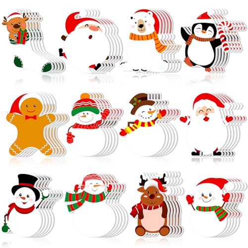 Zhanmai 1200 Pcs Christmas Sticky Notes Bulks Christmas Notepads Penguin Gingerbread Man Elk Snowman Xmas Self-Adhesive Writing Memo Pad Office Home Daily Reminders Supplies - style: Xmas