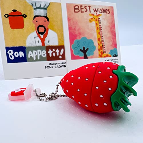 USB Thumbdrive 16GB - Berry USB Flash Drive - Strawberry Storage Device (Strawberry) - color: Strawberry