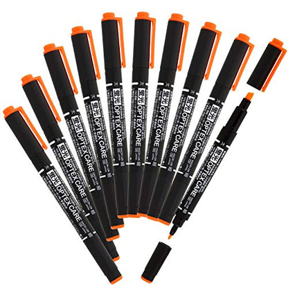 Zebra Highlighter, Optex Care, Orange, 10 Count B-WKCR1-OR - color: Orange 10 Count
