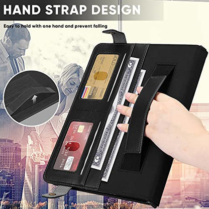 Handbag Case for iPad mini 5th/4th/3rd/2nd/1st Generation 7.9", Techcircle Lightweight Folio Stand Crossbody Wallet Case with Pencil Holder, Hand Strap & Shoulder Strap Soft Protective Cover, Black - color: 01 Black, size: iPad Mini 5/4/3/2/1 7.9"