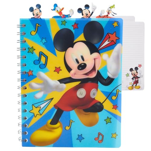 Innovative Designs Disney Mickey Mouse Journal Notebook, Spiral Bound, 96 Lined Pages, 8 x 7 inches, Blue - style: Mickey Mouse - Blue