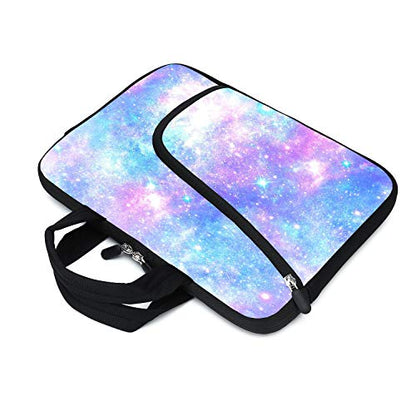 Neoprene Laptop Sleeve - Ultrabook & Chromebook Case - Fits Up to 12.2" - Two Pockets - For Men & Women - Apple, Samsung, Acer, HP, Dell - color: galaxys