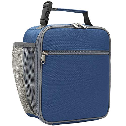 FlowFly Kids Lunch box Insulated Soft Bag Mini Cooler Back to School Thermal Meal Tote Kit for Girls, Boys, Cyan - color: Cyan