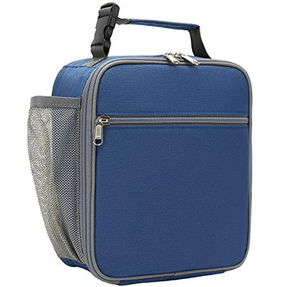 FlowFly Kids Lunch box Insulated Soft Bag Mini Cooler Back to School Thermal Meal Tote Kit for Girls, Boys, Cyan - color: Cyan