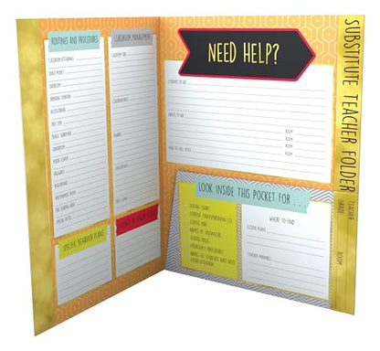 Aim High Substitute Teacher Folder Folder | Classroom Management, Contact Information, and More, Desk Organizer School Supplies - size: 1 Pack