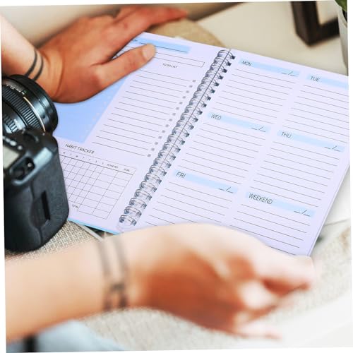 CAXUSD Spiral Notebook Wide Ruled College Planner Paper Notebook for School Multi Subject Journaling