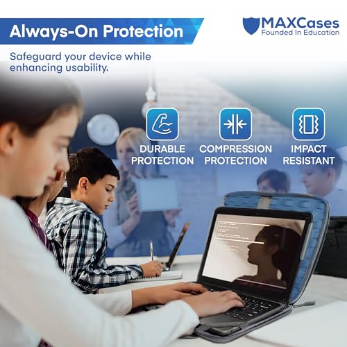 MAXCases Explorer 4 Work-In Case with Pocket for 14-Inch Laptops – Rugged, Shockproof Laptop Case – Protective, Lightweight, and Durable Cover for School, Office, and Travel - size: 14 Inch, style: Explorer 4