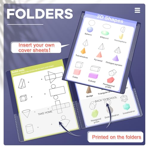 Henoyso 72 Pcs Plastic Take Home Folders with 2 Pockets Parent Teacher Classroom Communication Homework Folder for Students Parent Teacher Connect (Navy Blue) - color: Navy Blue