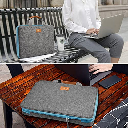 ZINZ Slim Expandable Laptop Case 15.6 Inch Sleeve Upgraded Protective Durable Recycled Carrying Case Compatible with MacBook 15" & 16" and Most 15" 15.6" 16" Notebook,L01G02 - color: L01g02, size: 15.6"
