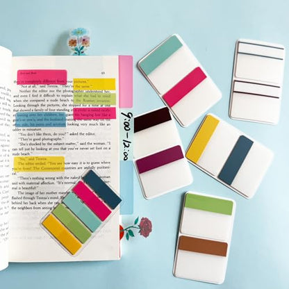 ELII 300 PCS Sticky Index Tabs 2 Inch Book Tabs,Clear Sticky Notes Classic | Pages Notebooks, File Tabs Self Adhesive,Writable and Repositionable,Self Adhesive,Smooth Writing,Transparent,Waterproof - color: Classic
