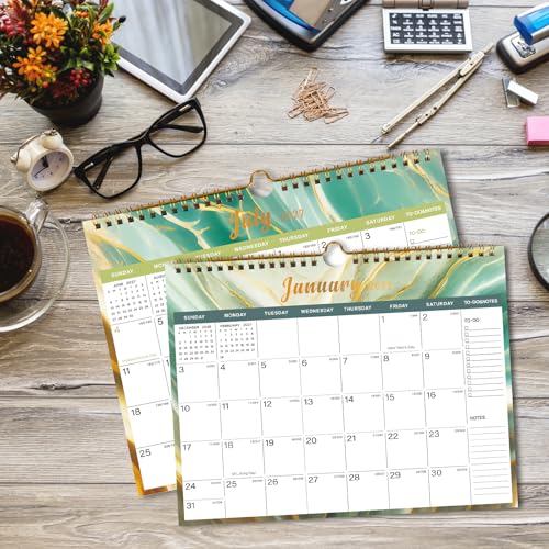 Lbylyhxc 2026-2027 Calendar - Includes July 2026 to December 2027-18 Monthly Wall Calendar 2026 - 2027, 11 x 8.5 Inches.Thick Paper with Julian Dates and Block for New Year and Christmas Presents (Calendar 2026-2027 Veins) - color: Calendar 2026-2027 Vein