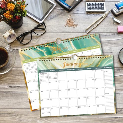 Lbylyhxc 2026-2027 Calendar - Includes July 2026 to December 2027-18 Monthly Wall Calendar 2026 - 2027, 11 x 8.5 Inches.Thick Paper with Julian Dates and Block for New Year and Christmas Presents (Calendar 2026-2027 Veins) - color: Calendar 2026-2027 Vein