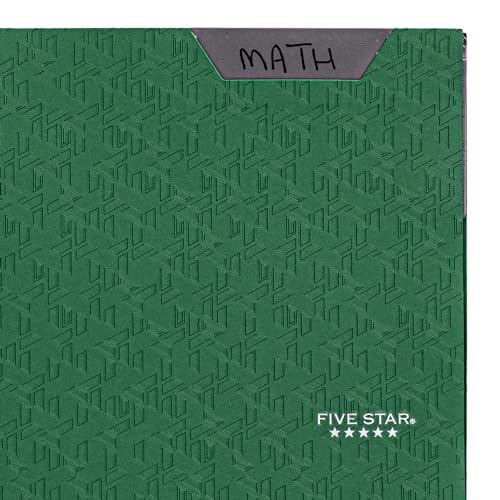 Five Star 2-Pocket Folder, Plastic Folder with Stay-Put Tabs and Prong Fasteners, Holds 8-1/2" x 11" Paper, Forest Green (72111) (Pack of 2) - color: Green, size: 1 Count (Pack of 2)