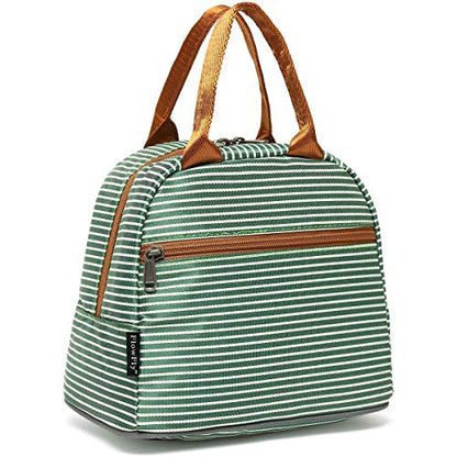 FlowFly Insulated Lunch Cooler Bag - Tote Bag Organizer for Women/Men, Green - color: Green
