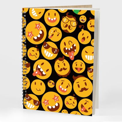 MAXCURY Blank Sheet Music Composition Manuscript Staff Paper Art Music Notebook Black 100 Pages 26x19cm (FunnyEmojis/Black) - color: FunnyEmojis/Black